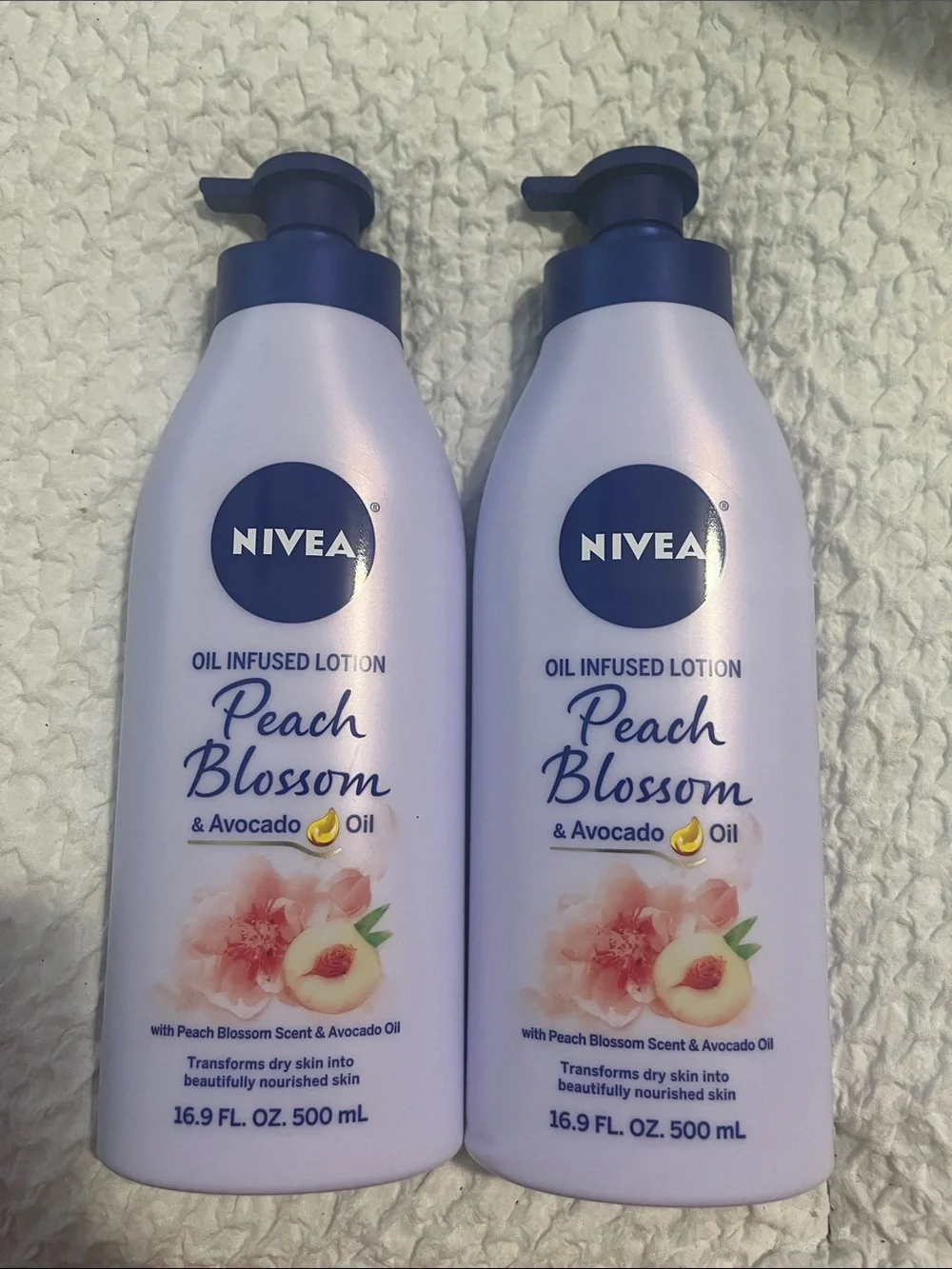 NWT Nivea Peach Blossom and Avocado Oil Body Lotions